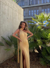 Load image into Gallery viewer, Golden Wrap Dress
