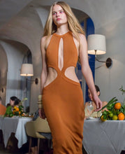 Load image into Gallery viewer, Bridgette Cut Out Dress Rust
